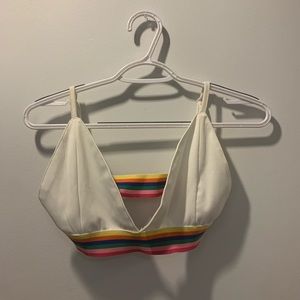 Rainbow crop top & short set